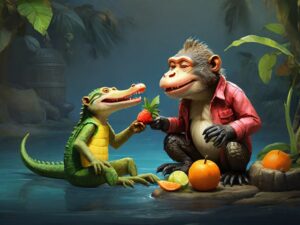 Monkey and Crocodile